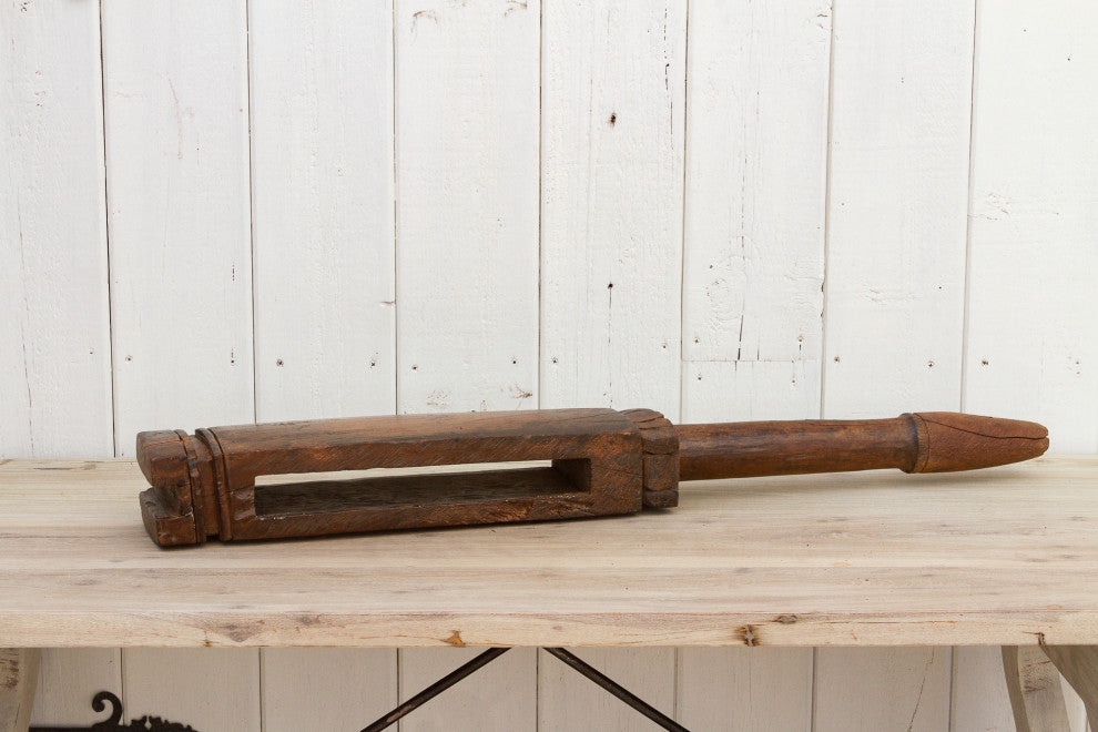 Antique Rustic Thai Loom Post