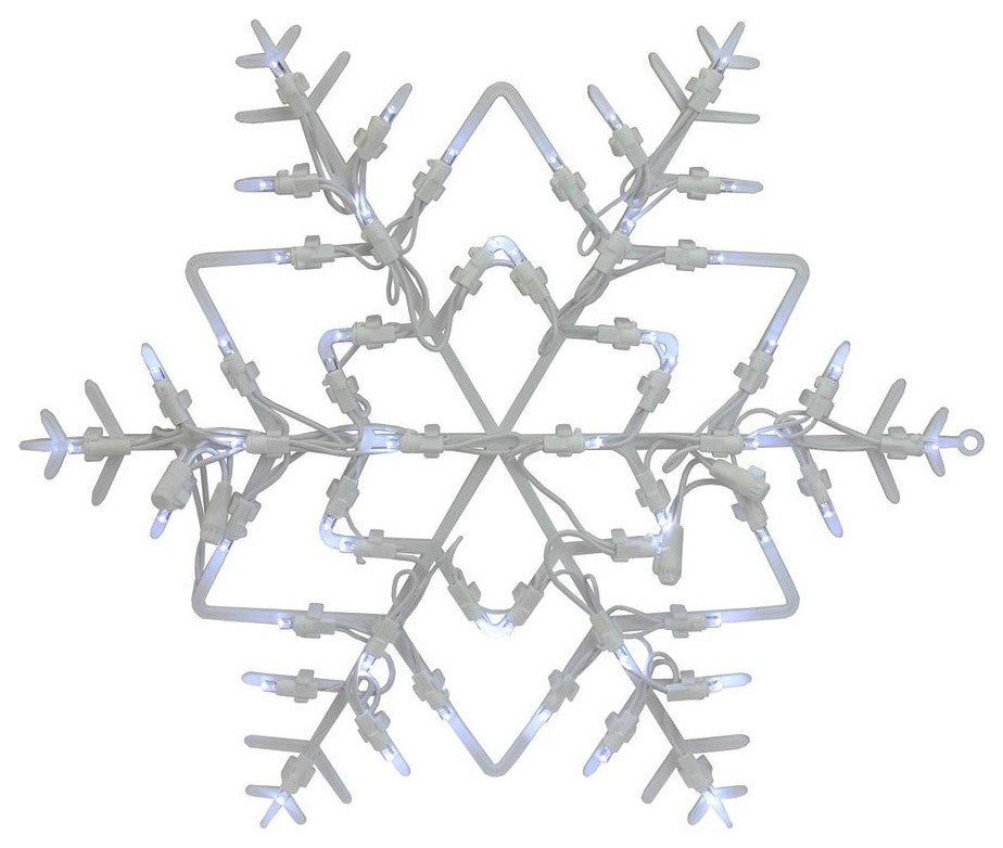 18" LED Lighted Snowflake Christmas Window Silhouette Decoration