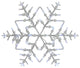 18" LED Lighted Snowflake Christmas Window Silhouette Decoration