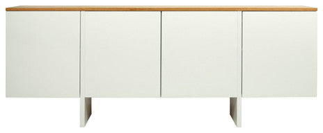 Edge Sideboard, White and Oak