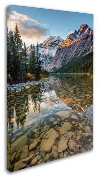 Pierre Leclerc 'Mount Edith Cavell Sunrise' Canvas Art, 32x22
