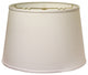 18" White Rounded Empire Slanted No Slub Lampshade