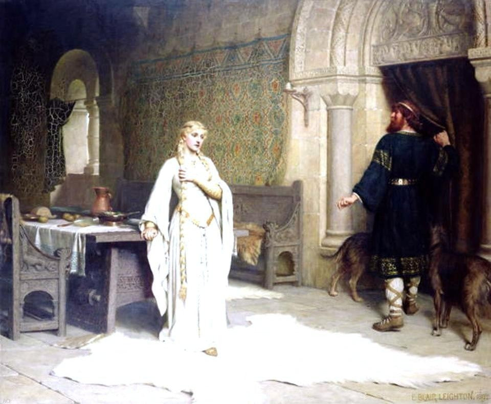 Edmund Blair Leighton Lady Godiva, 20"x25" Wall Decal Print