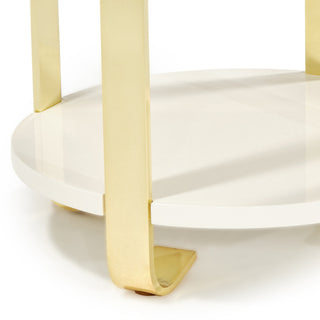 Ariana Chairside Table, Gold