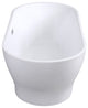 ARIEL Oxford 67" Acrylic Freestanding Bathtub Polished Chrome and Overflow Drain