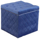 Lemele Velvet Ottoman, Sky Blue