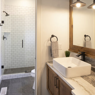 Rectangular White Porcelain Vessel Sink
