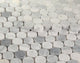 Mosaic Tile Marble Penny Coin Series, Gray White Matte