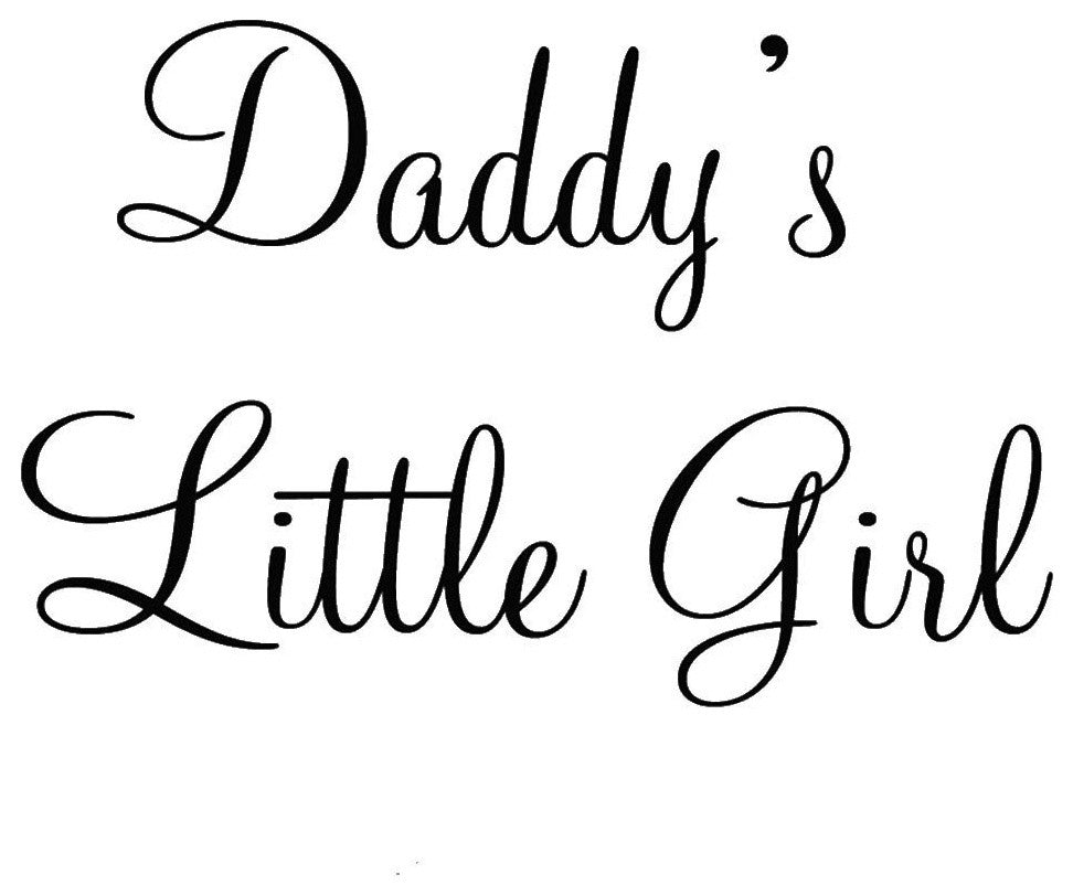 VWAQ Daddy's Little Girl Nursery Wall Decals Cute Baby Quote Vinyl Nursery Vinyl