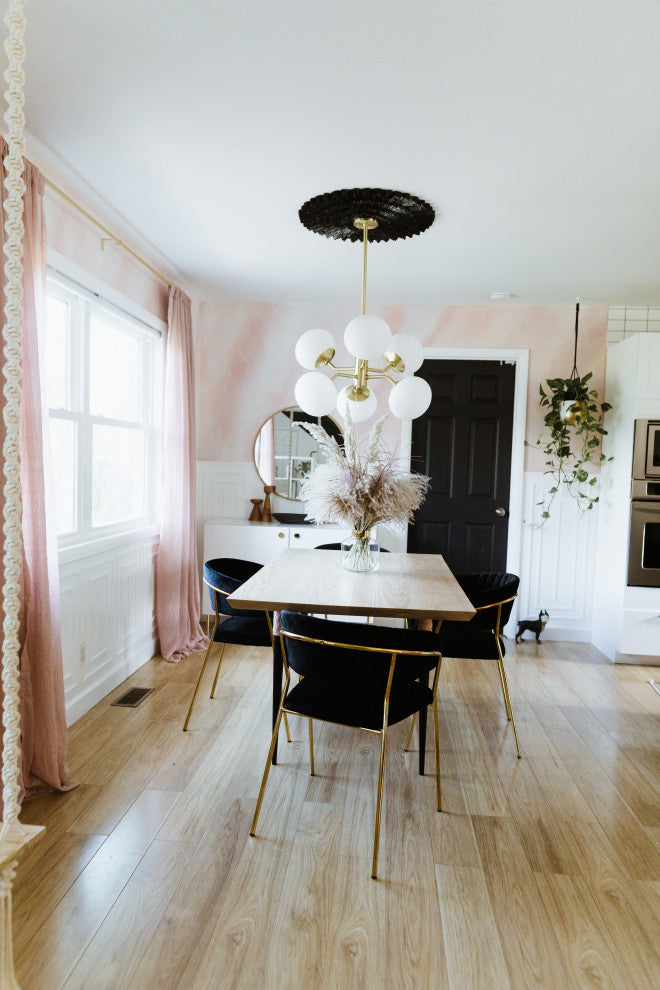 Estee 6-Light Chandelier, Opal Etched Glass, Finish: Aged Brass