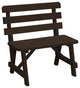 Traditional Cedar Backed Bench, Walnut Stain, 3 Foot