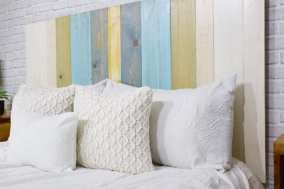 Handcrafted Headboard, Leaner Style, Sunrise Mix, Queen