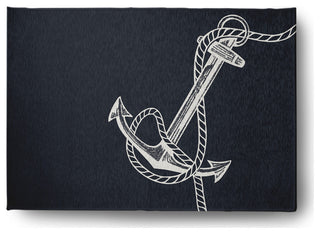Anchored Nautical Chenille Rug