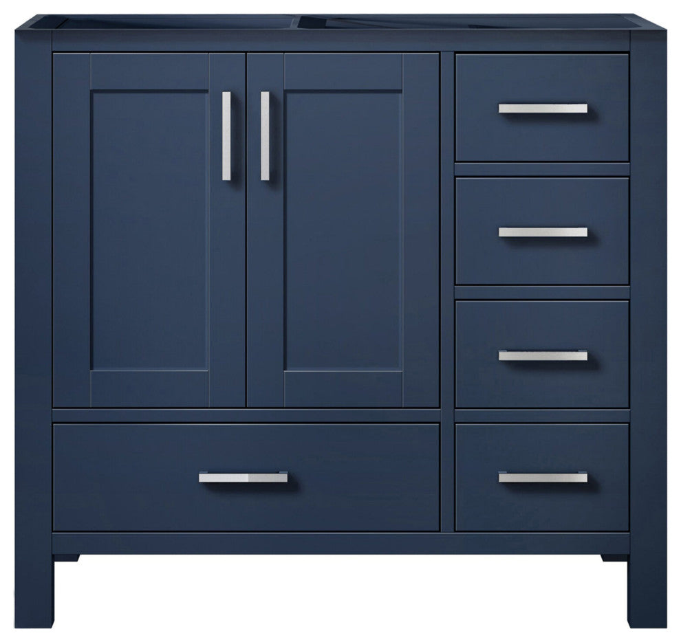 Jacques 36" Vanity Cabinet Only, Navy Blue, Left