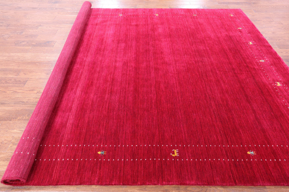 Hand Knotted Wool Persian Gabbeh Rug 8' 0" X 10' 0" - Q15219