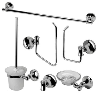 ALFI brand AB9521-PC Polished Chrome 6 Piece Matching Bath Accessory Set