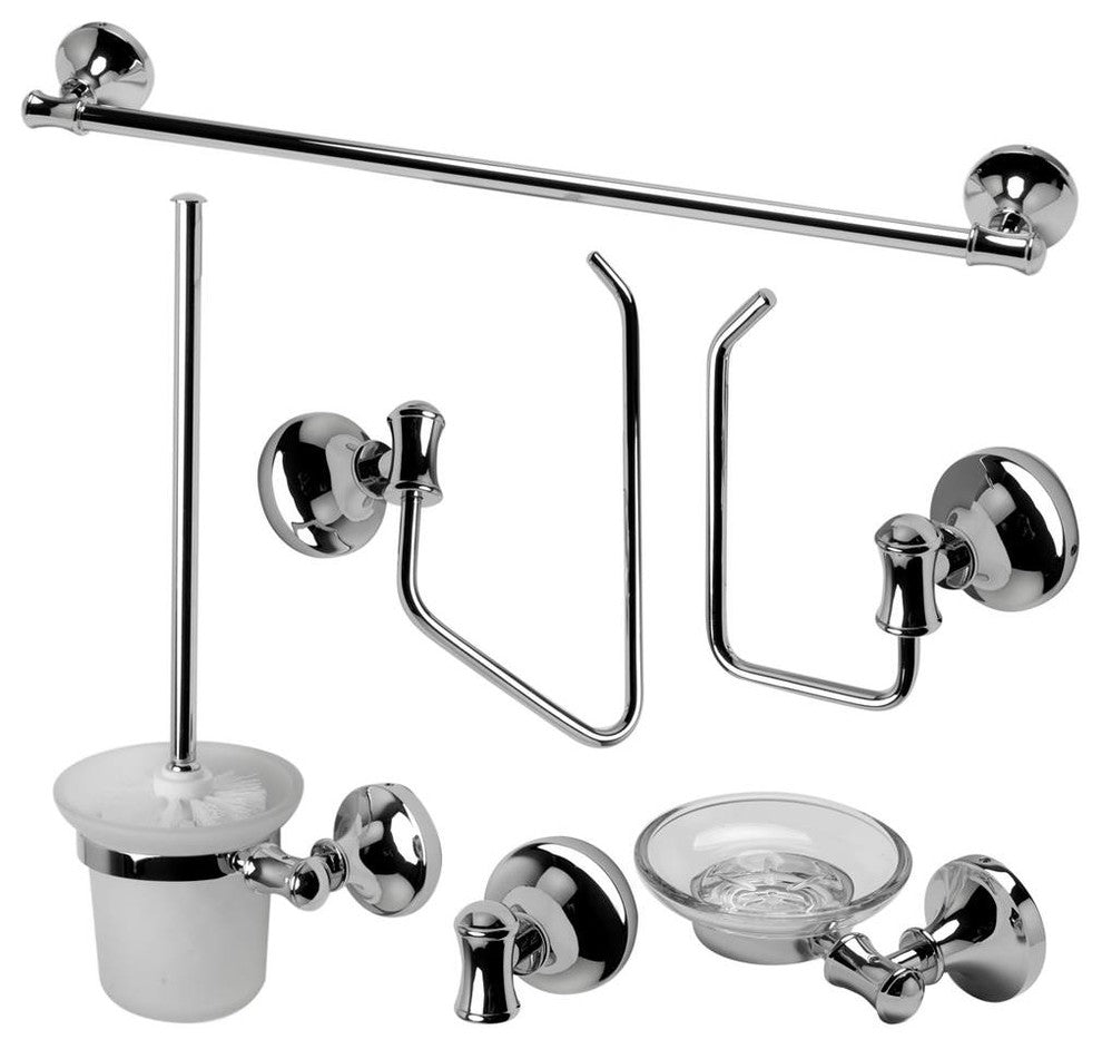 ALFI brand AB9521-PC Polished Chrome 6 Piece Matching Bath Accessory Set