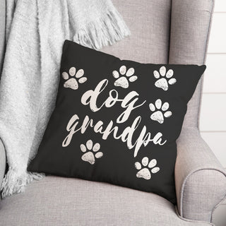 Dog Grandpa Paws 18x18 Spun Poly Pillow