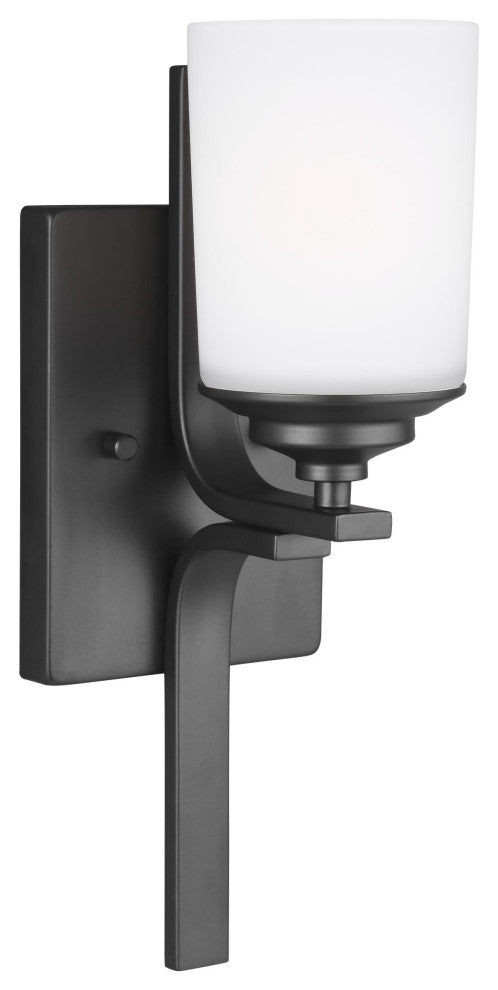 Kemal 1-Light Wall/Bath Sconce, Midnight Black