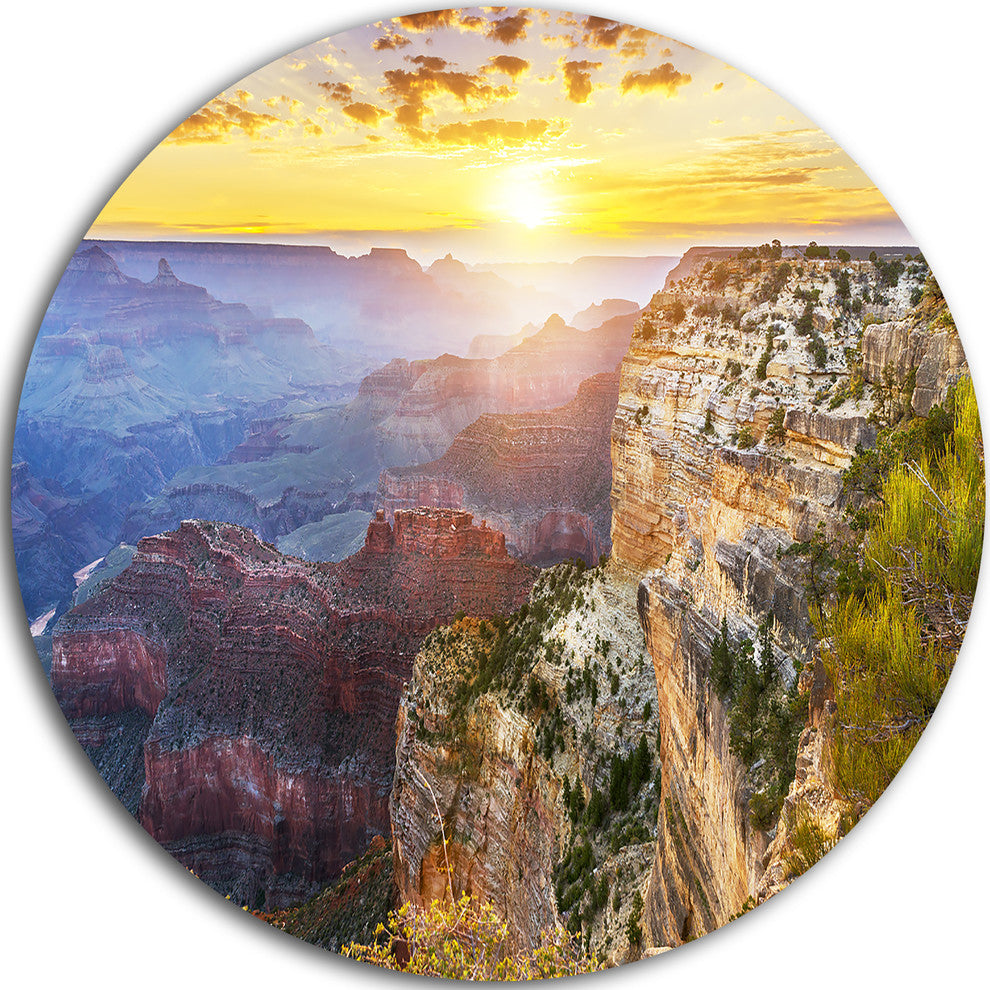 Grand Canyon Landscape, Photography Disc Metal Artwork, 23"