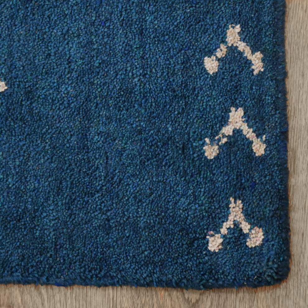 HAND KNOTTED LOOM SILK ECO-FRIENDLY RUGS-6'x9',Rectangle,Blue Beige,Contemporary