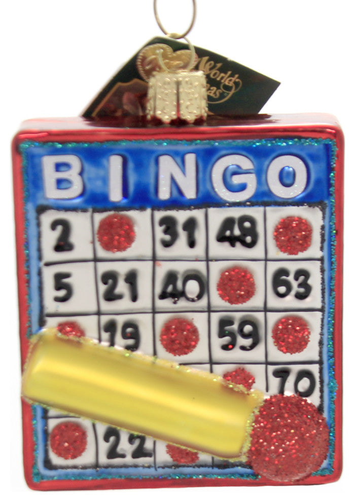 Old World Christmas Bingo Game Of Chance Winner Decorative Hanging Ornaments
