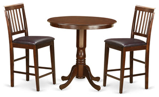 3 Pc Pub Table Set -Pub Table And 2 Counter Height Chairs