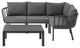 Lounge Sectional Sofa Chair Set, Aluminum, Metal, Gray, Modern, Outdoor