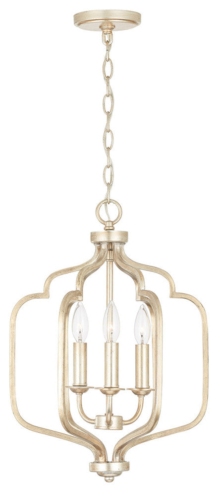 Capital Lighting 538731 Ophelia 3 Light 14"W Taper Candle Pendant - Winter Gold