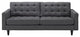 Empress Upholstered Sofa, Gray