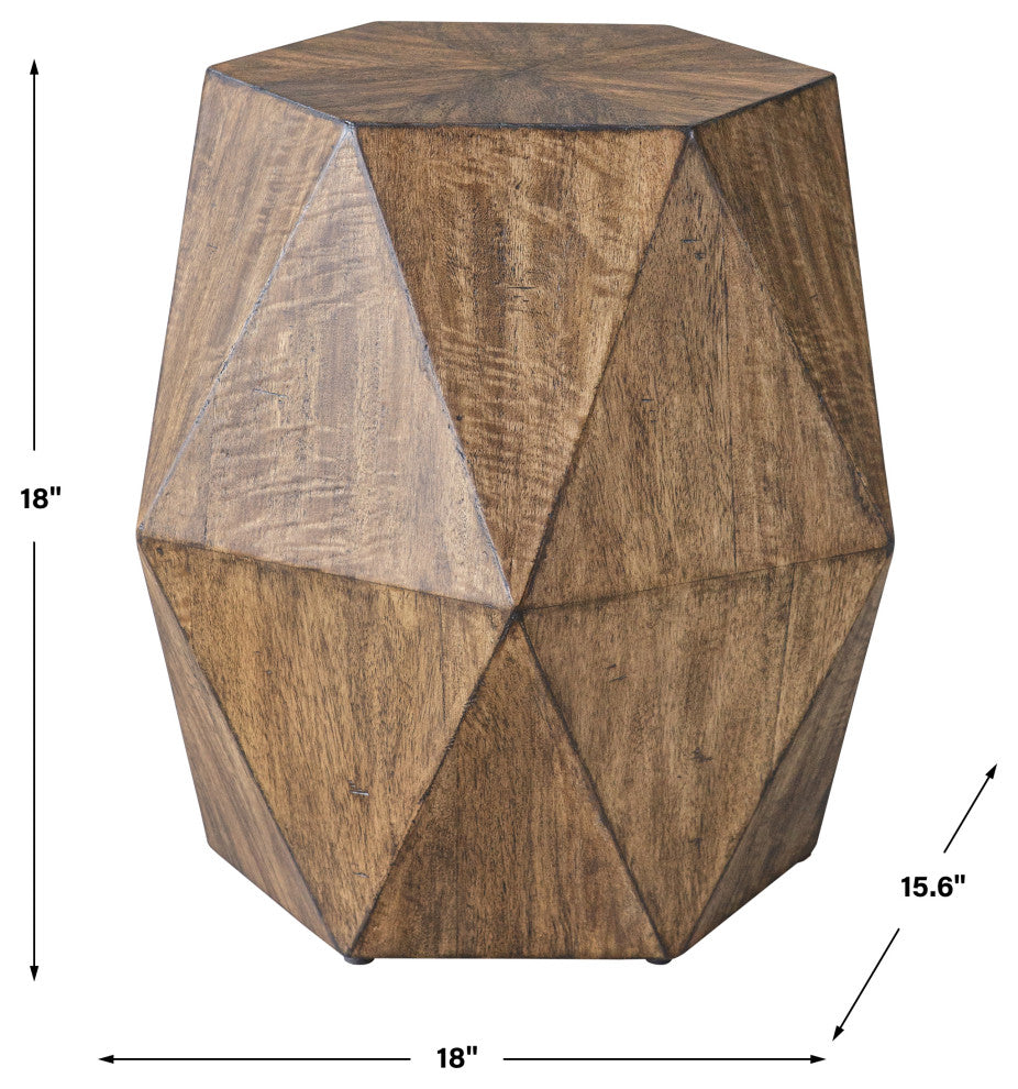 Uttermost Volker Honey Geometric Accent Table