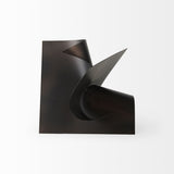 Francesca 11.8Lx11.8Wx11.8H Black Metal Sculptural Decorative Object