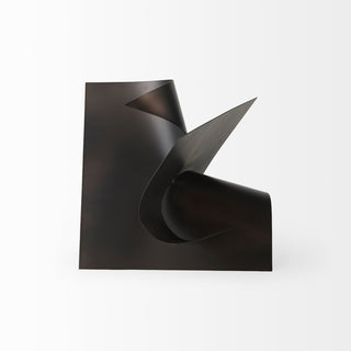 Francesca 11.8Lx11.8Wx11.8H Black Metal Sculptural Decorative Object