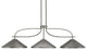 Cavella 3 Light Island Light In Graphite Finish, 14" Graphite Cone Metal Shades