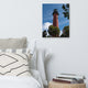 Jupiter Lighthouse 2 Color Coastal Landscape Canvas Wall Art Print, 16" X 20"