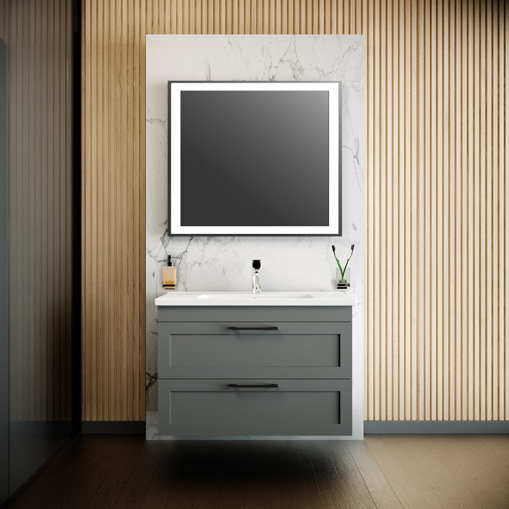 Bathroom Vanity Palm Beach Gray Matte 40" No Mirror