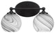Capri 2-Light Bath Bar, Matte Black/Onyx Swirl