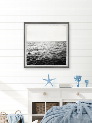 "Open Ocean Expanse" Framed Painting Print, 12x12