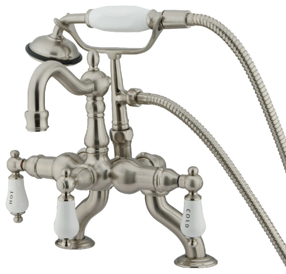 CC2009T8 Clawfoot Tub Faucet With Hand Shower, Brushed Nickel
