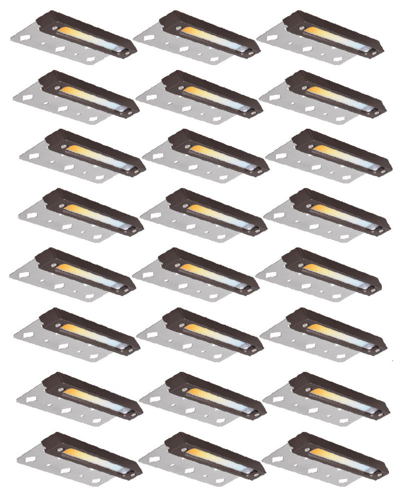24 Pack 5CCT 7 Inch Retaining Wall Lights, Surface & Recessed Mounted