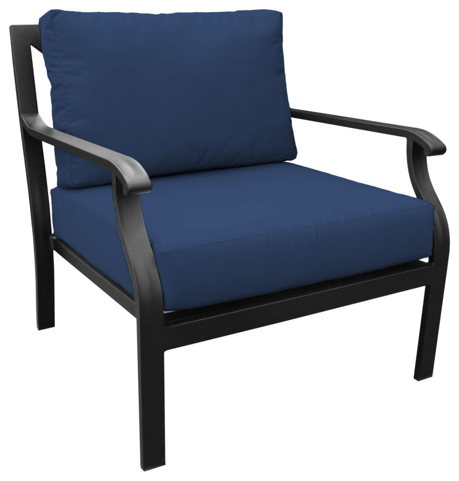 kathy ireland Madison Ave. 8 Piece Aluminum Patio Furniture Set 08d, Midnight