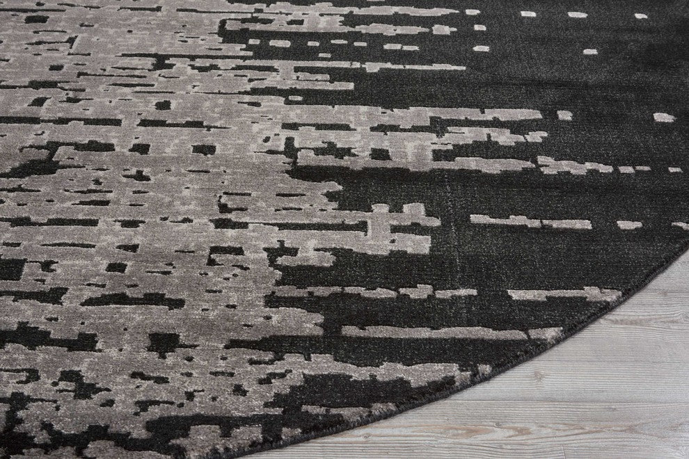 Nourison Twilight 8' x Round Flint Modern Indoor Area Rug