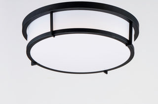 Maxim 10274WT Rogue 17"W LED Flush Mount Drum Ceiling Fixture - Black