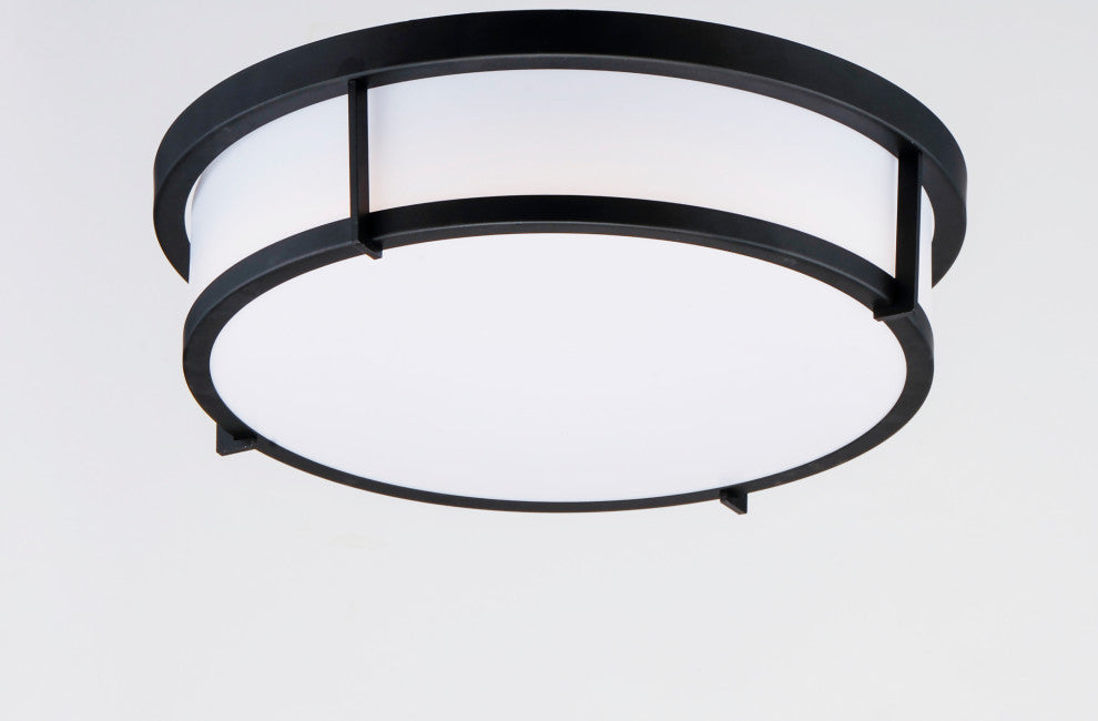 Maxim 10274WT Rogue 17"W LED Flush Mount Drum Ceiling Fixture - Black