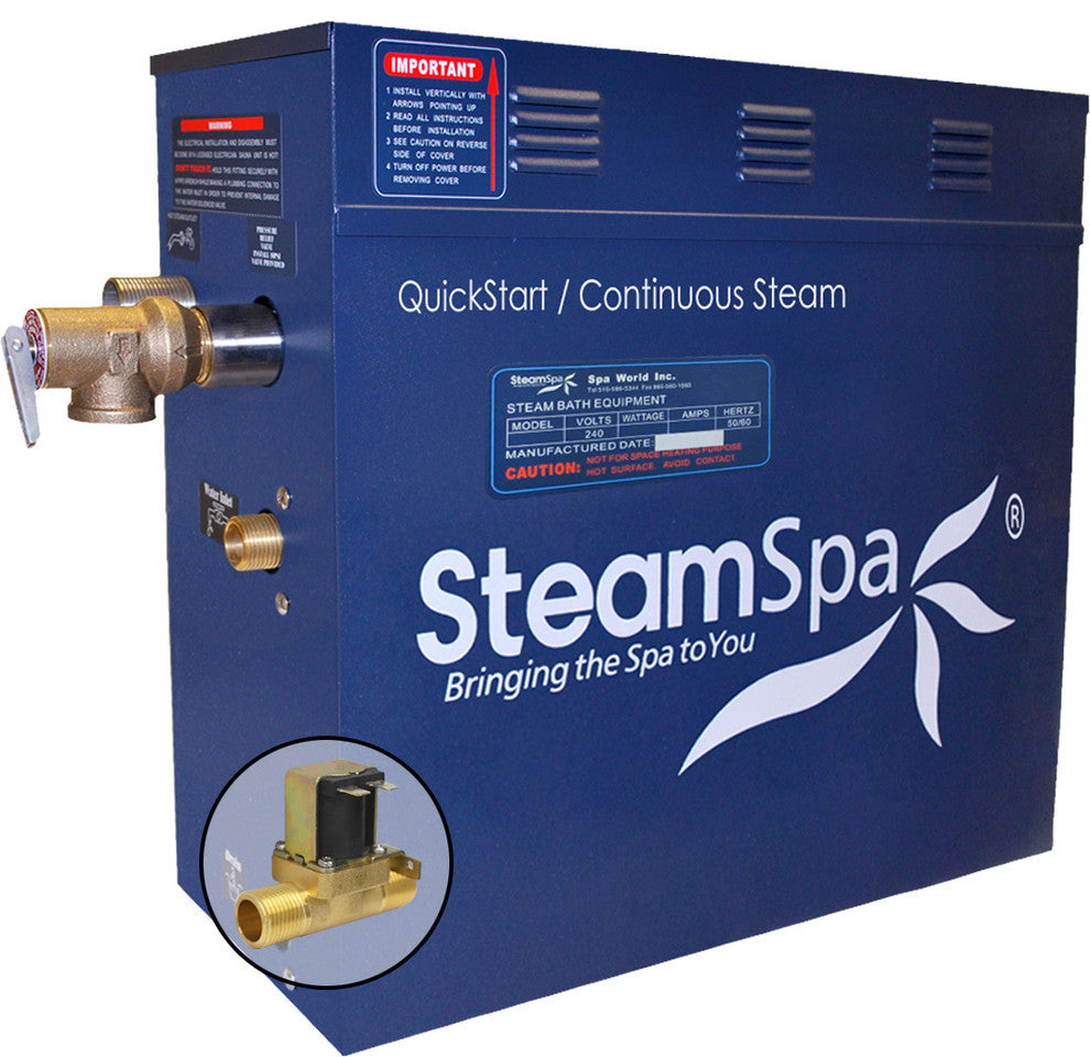 Steamspa 6 Kw Quickstart Steam Bath Generator, Without Drain