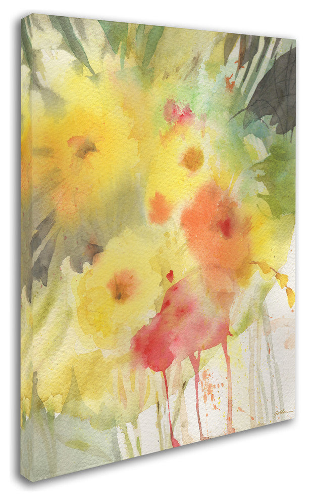 Sheila Golden ''Wooded Floral'' Canvas Art, 32x24