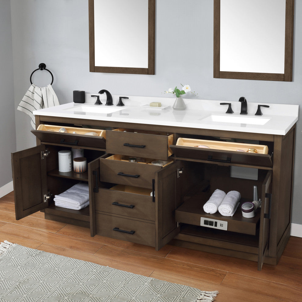 OVE Decors Bailey Vanity, Almond Latte, 72 Inches