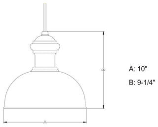 Franklin 10" Outdoor Pendant, Oil Burnished Bronze
