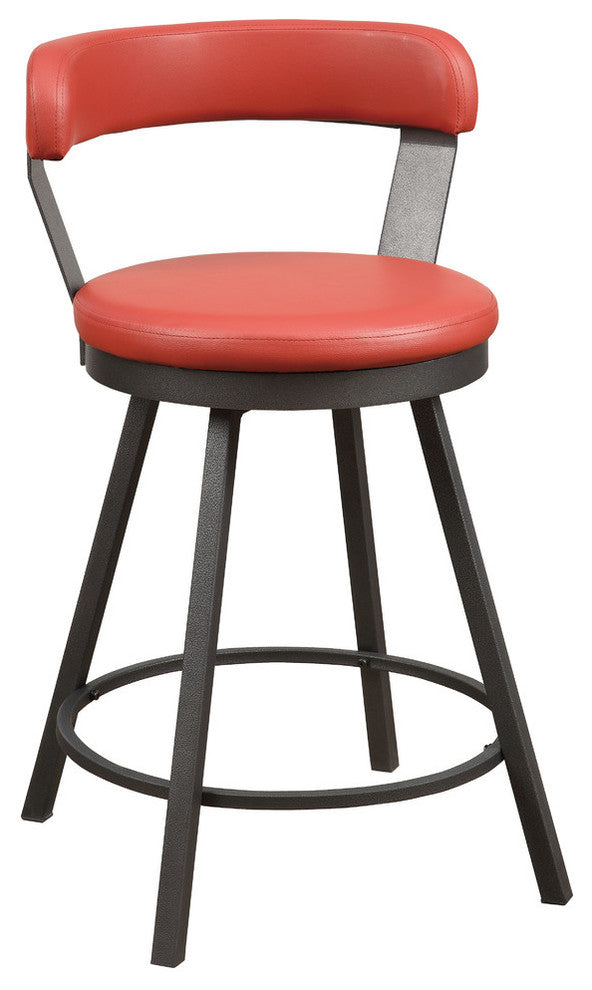 Sonya Counter Height Swivel Stools, Set of 2, Red