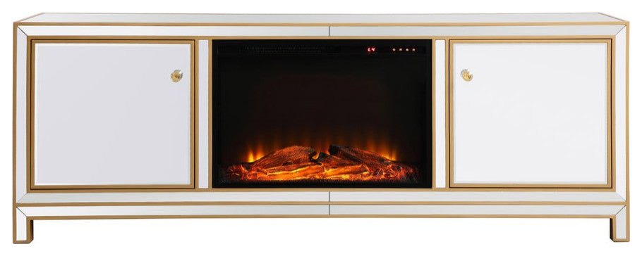 Elegant MF70172G-F1 Reflexion 72" Mirrored Tv Stand